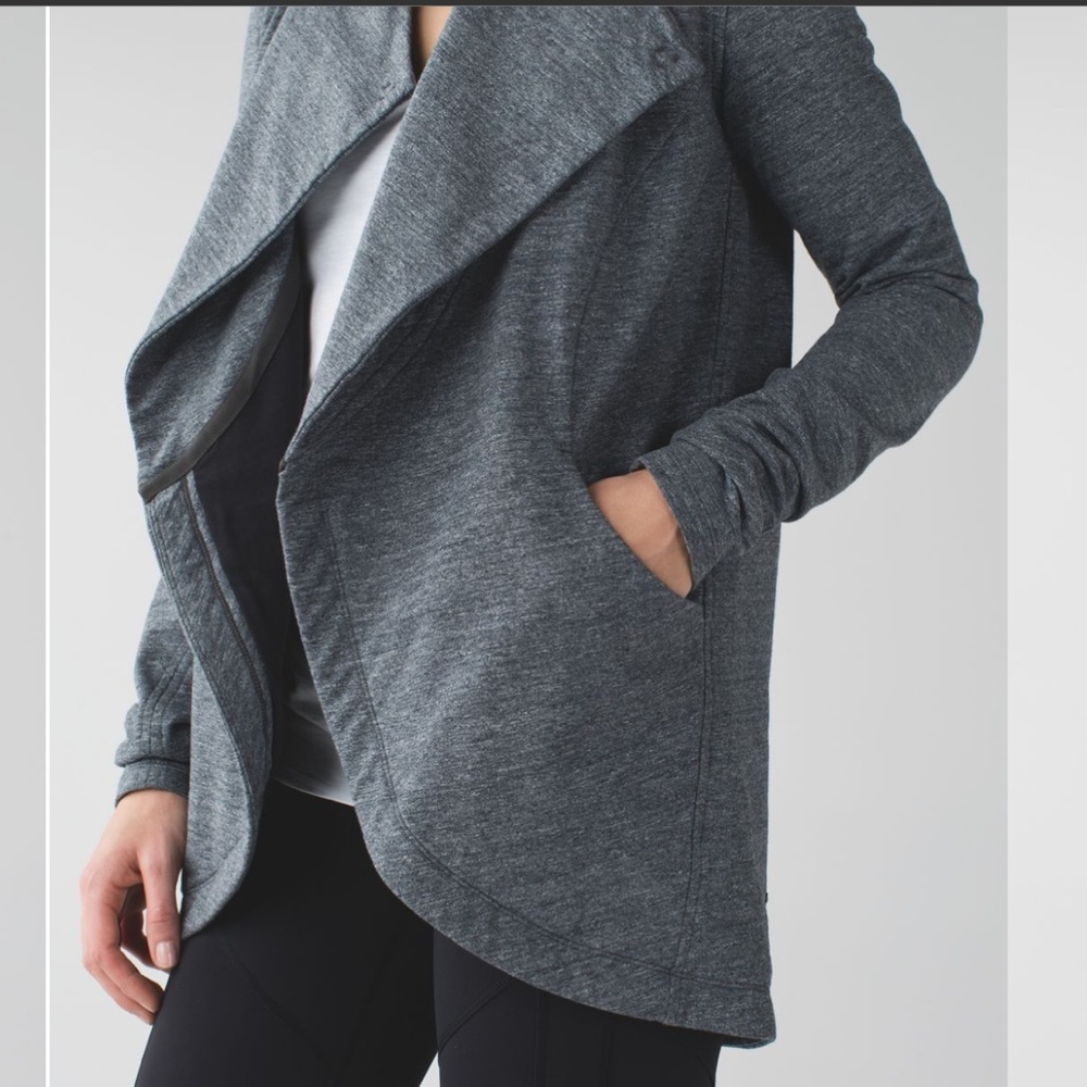 Lululemon That's A Wrap Heathered Snow Slub Coal - Picture 5 of 17